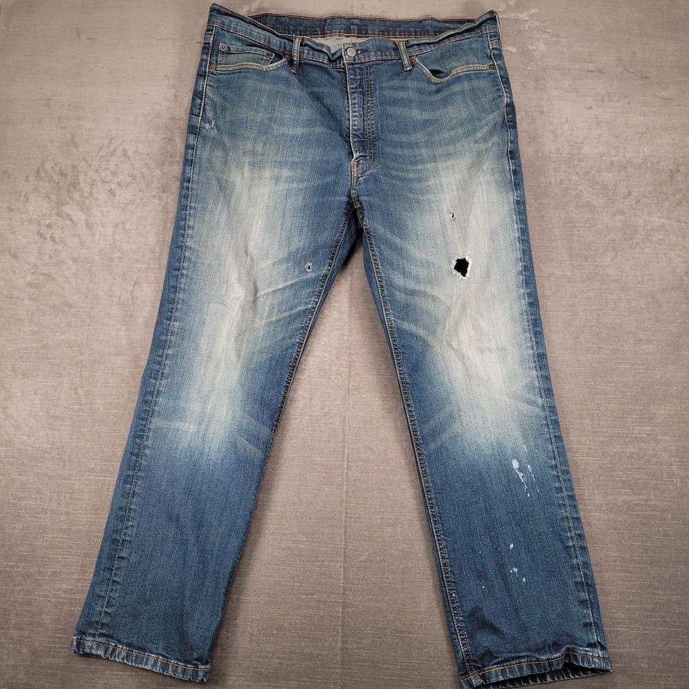 Levi's Jeans 559 Relaxed‎ Y2K Straight Fit Denim Blue Distressed Mens Size 38x29